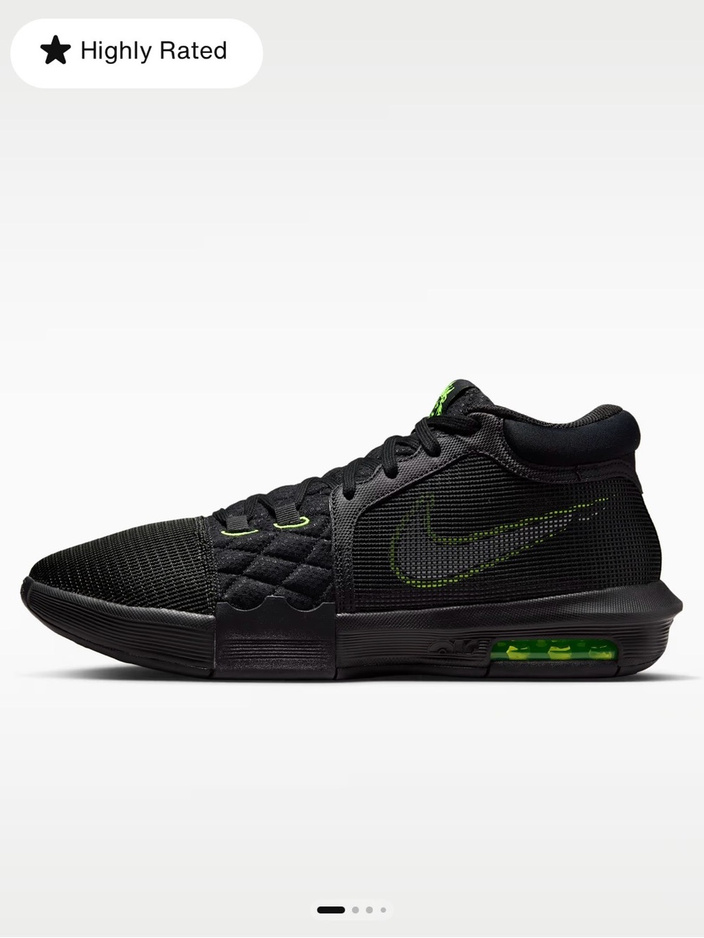 Nike LeBron Witness VIII "Black/Volt/White" Men's Basketball Shoe